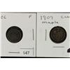 Image 1 : 1906 & 1909 CANADA SILVER 5 CENTS