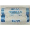 Image 1 : 2-$2 ROLLS OF 2004-D PEACE MEDAL NICKELS BRILLIANT