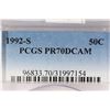 Image 3 : 1992-S KENNEDY HALF DOLLAR PCGS PR70 DCAM