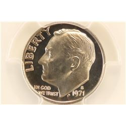 1971-S ROOSEVELT DIME PCGS PR68 CAM