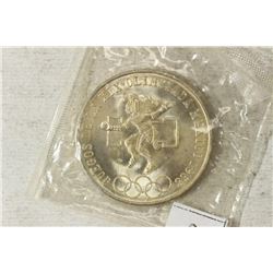 1968 MEXICO OLYMPICS SILVER 25 PESOS BRILLIANT UNC