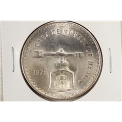 1978 MEXICO SILVER ONZA 1 TROY OZ .999 FINE SILVER