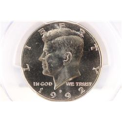 1992-D KENNEDY HALF DOLLAR PCGS MS66