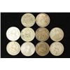 Image 2 : 10 ASSORTED 1957-62 MEXICO .100 SILVER PESOS