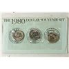 Image 1 : 1980 P/D/S SBA DOLLAR SOUVENIR SET