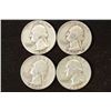 1952-D,53-D,54-S & 57 WASHINGTON SILVER QUARTERS
