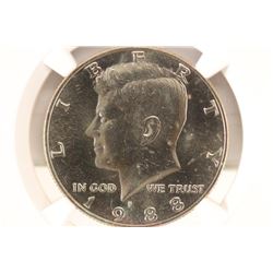 1988-P KENNEDY HALF DOLLAR NGC MS65