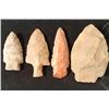 Image 1 : 4 ASSORTED 2"-3" STONE INDIAN ARROWHEADS