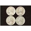 1942,43-S,45-S & 48-D WASHINGTON SILVER QUARTERS
