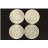 Image 2 : 4 ASSORTED 40% SILVER KENNEDY HALF DOLLARS
