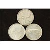 1960,65 & 67 CANADA SILVER 25 CENTS