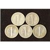 Image 2 : 5 ASSORTED 1920'S MERCURY DIMES