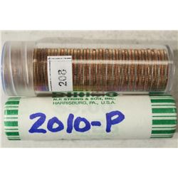 2-$5 ROLLS OF 2010-P & D ROOSEVELT DIMES BU