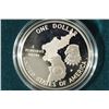 Image 2 : 1991 KOREAN WAR MEMORIAL PROOF SILVER DOLLAR