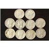 Image 1 : 10 ASSORTED 1940'S MERCURY DIMES