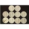 Image 2 : 10 ASSORTED 1940'S MERCURY DIMES