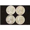 1947-D,53-S,56 & 64 WASHINGTON SILVER QUARTERS