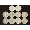 Image 2 : 10 ASSORTED 1940'S MERCURY DIMES
