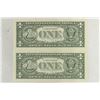 Image 2 : 2-2003-A $1 FRN'S LOW CONSECUTIVE SERIAL 'S UNC