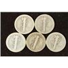 Image 2 : 5 ASSORTED 1920'S MERCURY DIMES