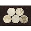 Image 2 : 1884,86,87,88 & 89 SEATED LIBERTY DIMES