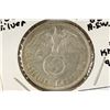 Image 1 : 1936-A GERMAN SILVER 5 MARKS WITH SWASTIKA