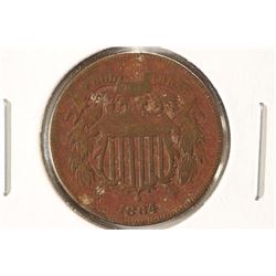 1864 US TWO CENT PIECE (FINE)