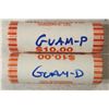 Image 1 : 2-$10 ROLLS OF 2009-P & D GUAM QUARTERS BU