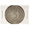 Image 1 : 1957-F GERMAN SILVER 5 MARKS