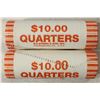 Image 1 : 2-$10 ROLLS OF 2010-P & D HOT SPRINGS QUARTERS BU