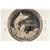 Image 2 : 1877 BAHAMAS SILVER PROOF 50 CENTS .2667 OZ. ASW