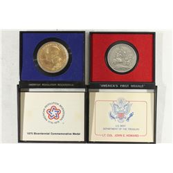 2 US MINT AMERICAS 1ST MEDALS 1975 AMERICAN