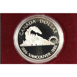 1986 CANADA VANCOUVER PROOF SILVER DOLLAR