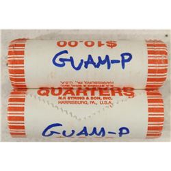 2-$10 ROLLS OF 2009-P GUAM QUARTERS BRILLIANT UNC