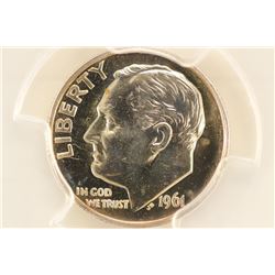 1961 SILVER ROOSEVELT DIME PCGS PR66