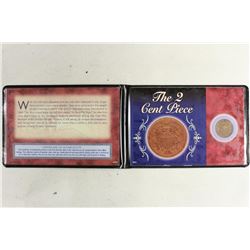 1864 US TWO CENT PIECE IN DESCRIPTIVE FOLIO