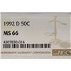 Image 3 : 1992-D KENNEDY HALF DOLLAR NGC MS66
