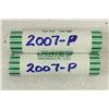 2-$5 ROLLS OF 2007-P ROOSEVELT DIMES BRILLIANT UNC