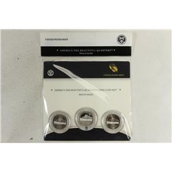 AMERICA THE BEAUTIFUL QUARTERS THREE-COIN SET