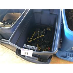 BIN WITH MODEL RACE CAR TRACK