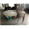 Image 1 : METAL CAFE TABLE WITH 4 CHAIRS