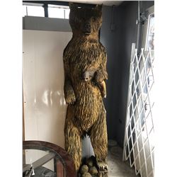 LARGE CHAINSAW CARVED 8 FT WOODEN BEAR