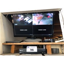 SWANN SECURITY SYSTEM WITH 3 CAMERAS, DVR & MONITOR