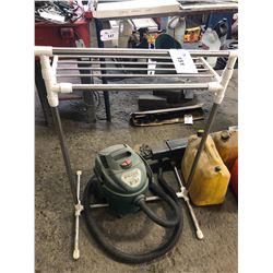 DRYER RACK & SHOP VACUUM