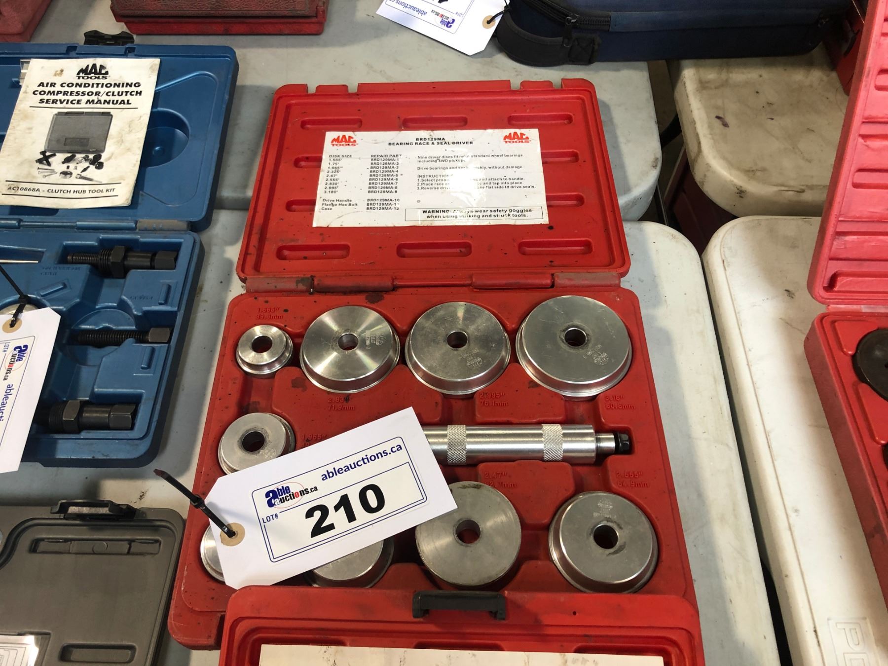 MAC TOOLS BRD129MA BEARING RACE & SEAL DRIVER SET