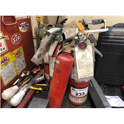 LOT OF ASSORTED EXTINGUISHERS