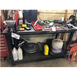 HEAVY DUTY METAL WORK TABLE WITH ERON BENCH VISE