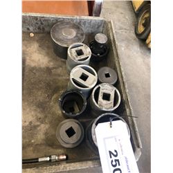 ASSORTED LARGE TRUCK WHEEL SOCKETS