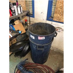 ASSORTED GARBAGE CANS AROUND BUILDING