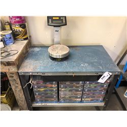 PAINT MIXING TABLE WITH SARTORIS MODEL PMA7501 DIGITAL SCALE (LOCATED IN BACK BAY)